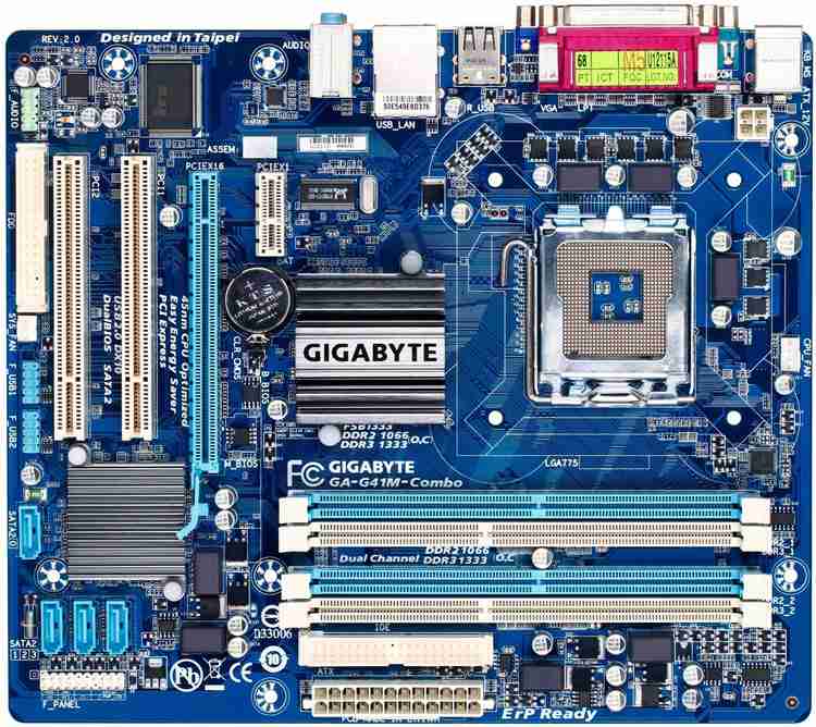 GIGABYTE G41M COMBO Supported Socket 775 RAM DDR2 & DDR3 
