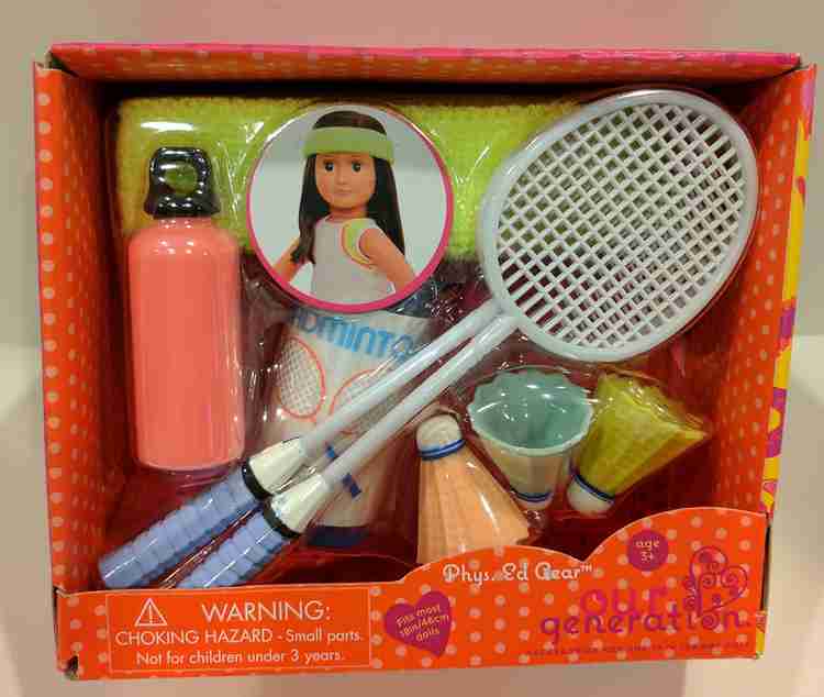 Our Generation Phys. Ed Gear 18 Doll Accessories Badminton Sports