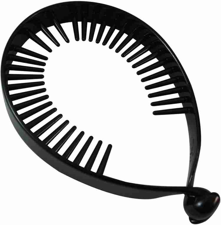 Sarah Flexible Fancy Plain Banana Hair Clip Round Hair Clip Pony
