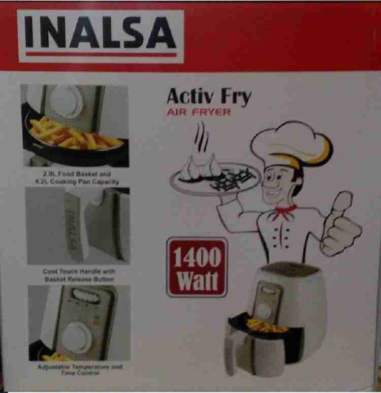 Inalsa Active Fry 4.2L Fry Light Oil Free Cooking for Healthy Lifestyle 2 Years Warranty Air Fryer Price in India Buy Inalsa Active Fry 4.2L Fry Light Oil Free Cooking for