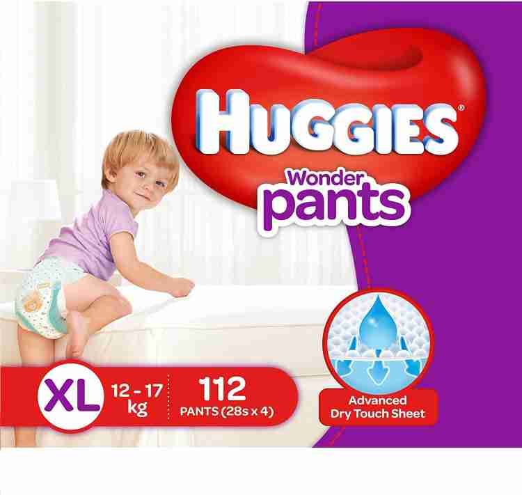 Huggies Wonder Pants Extra Large Size Diapers Monthly Pack 112