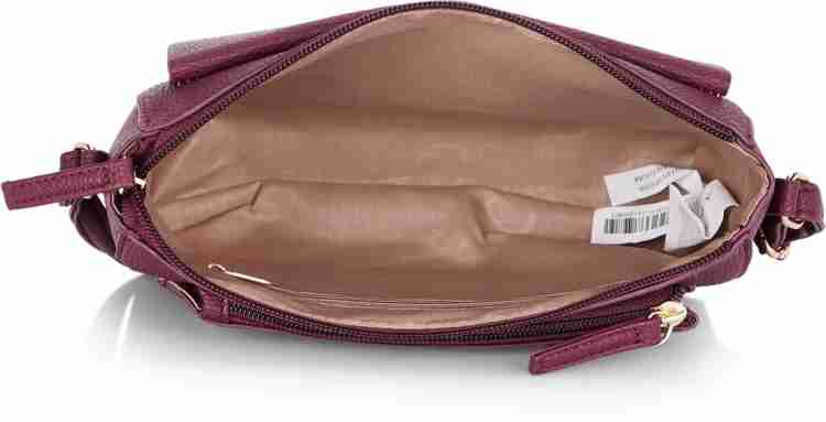 Caprese Maroon Sling Bag Glenn Sling Medium E Plum Plum Price in India Flipkart