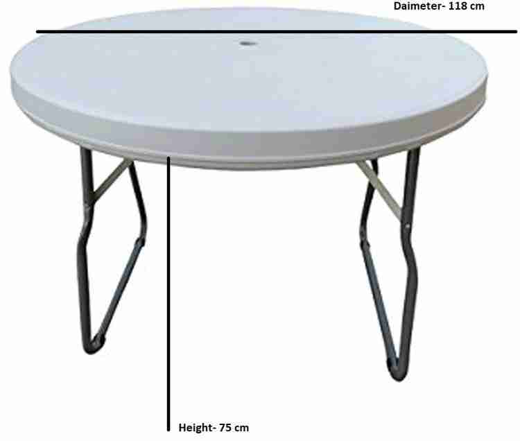 Round plastic table with umbrella sales hole