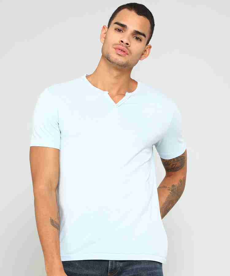 GAP Solid Men V Neck Light Blue T Shirt Buy GAP Solid Men V Neck
