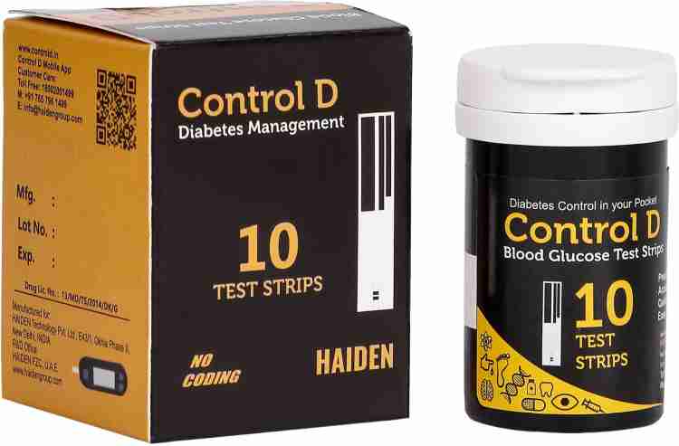 Control D CS10 10 Glucometer Strips