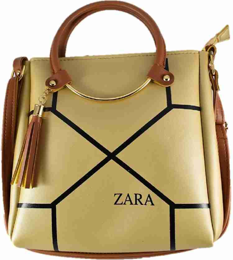 ZARA COLLECTION Beige Black Sling Bag Stylish GOLDEN Sling Bag GOLDEN Price in India Flipkart