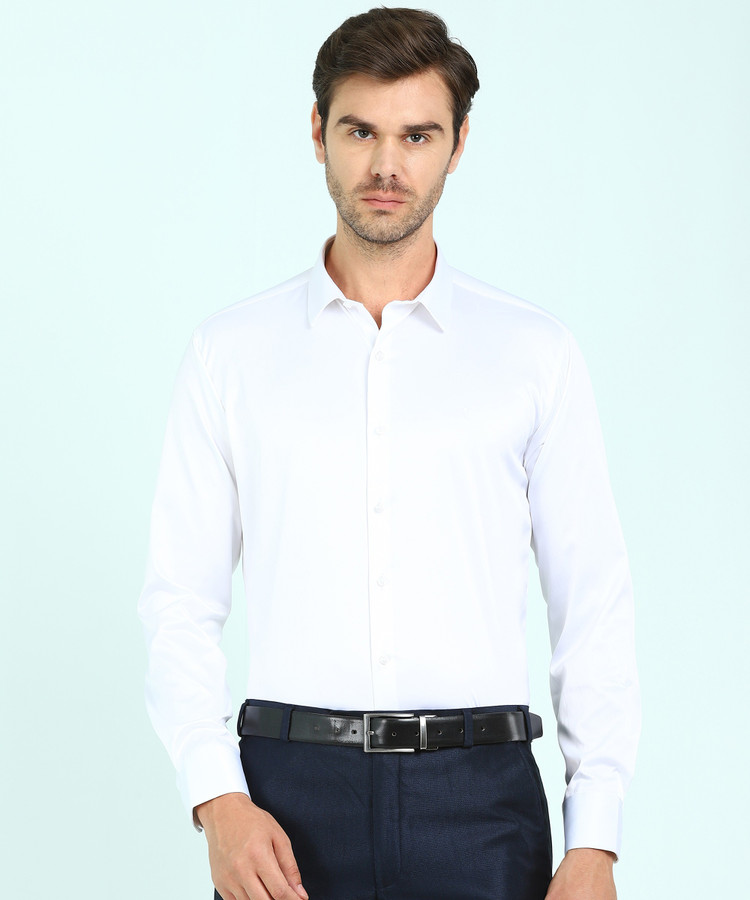 V DOT BY VAN HEUSEN Men Solid Formal White Shirt - Buy V DOT BY VAN HEUSEN  Men Solid Formal White Shirt Online at Best Prices in India | Flipkart.com