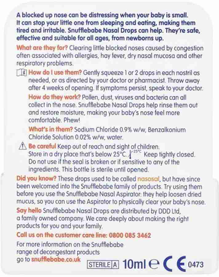 Snuffle babe nose store drops