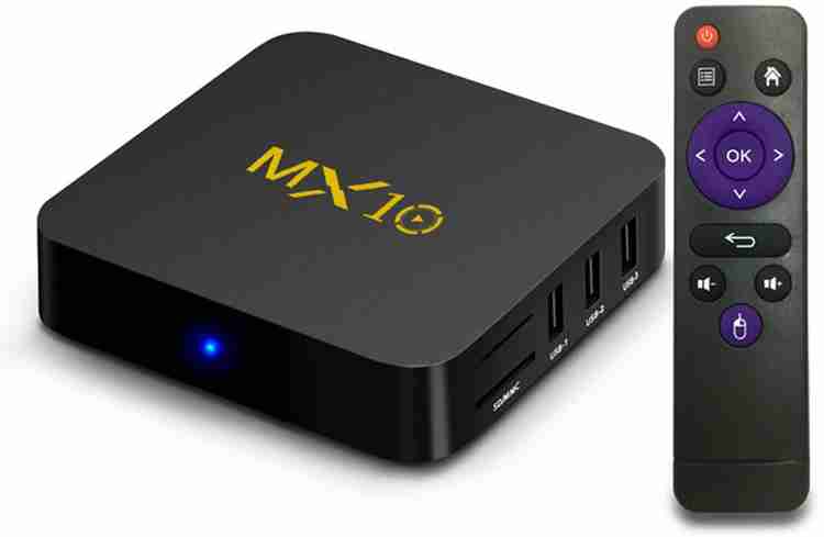 TECHGEAR TV Box -MX10 with Android 8.1 OS,Features 4GB + 32GB Rockchip  RK3328 Quad-Core 64 Bits, Support WiFi 100M LAN 3D 4K HDR, Smart TV Box  with 2.4G Remote Media Streaming Device - TECHGEAR : Flipkart.com