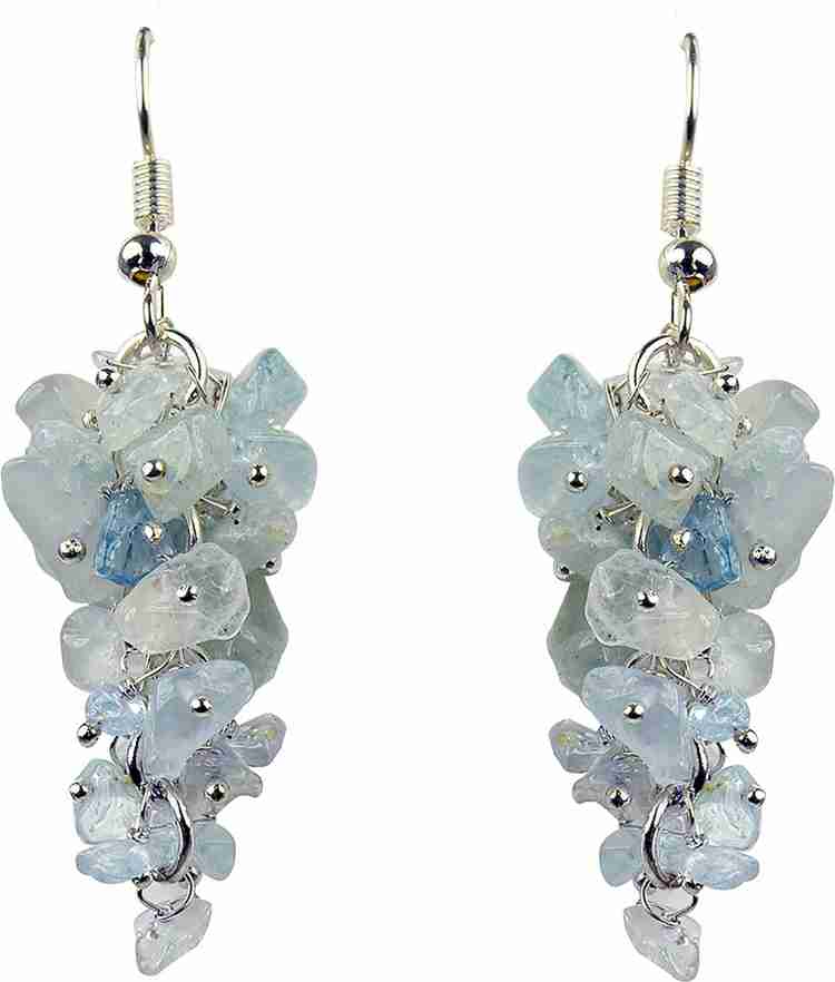 Flipkart Buy REIKI CRYSTAL PRODUCTS Aquamarine Earrings