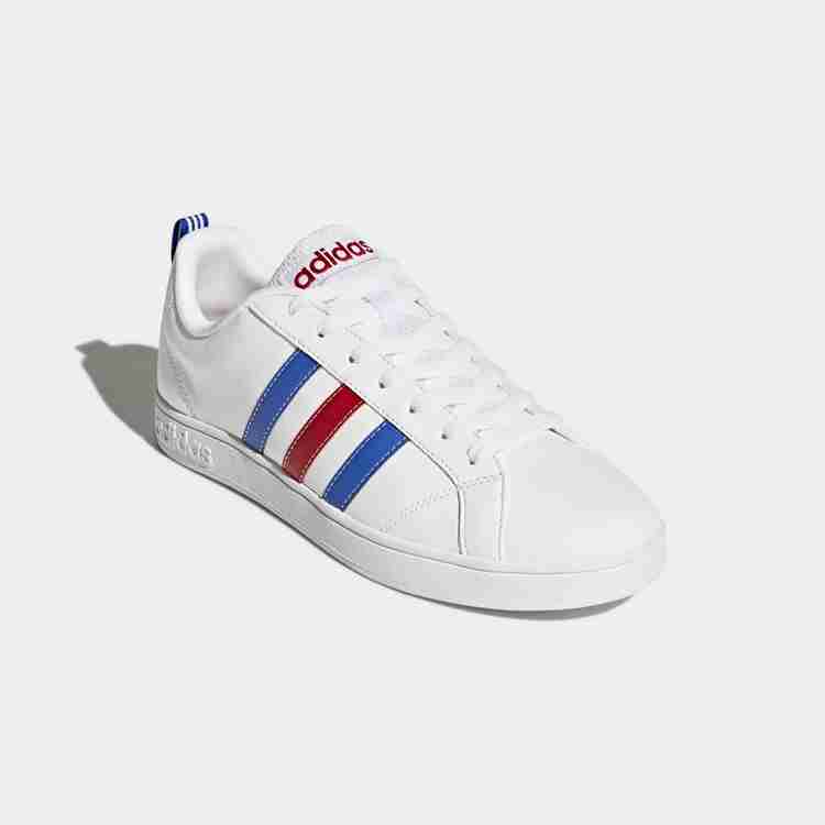 Red white and sales blue adidas sneakers