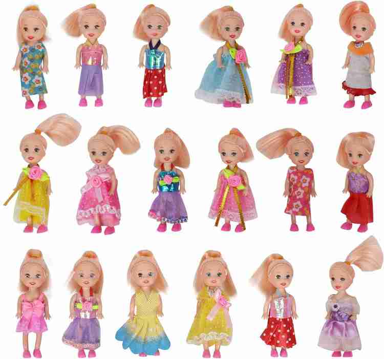 WHITE POPCORN Toys Mini Doll with Colorful Clothes Costume 4