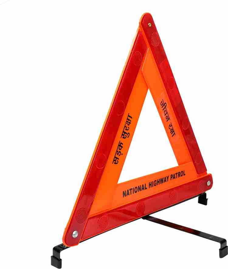 Safies Road Safety Reflective Warning Triangle With Double Stand