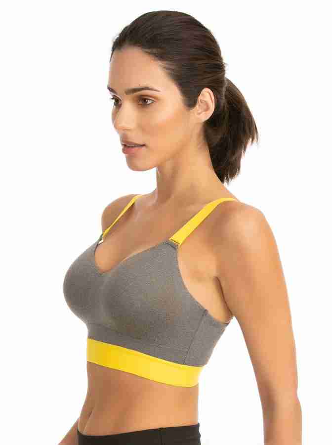 Zivame Sports Bra : Buy Zivame Zelocity High Impact Quick Dry Sports Bra -  Ashes Of Roses - Grey Online