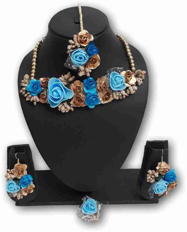 Blue floral jewellery clearance