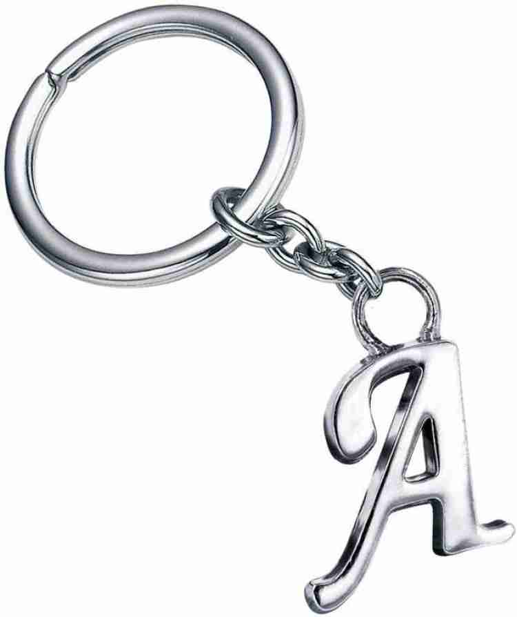 MISMIL Alphabet Letter A Metal Keychain Keyring Silver a Key Chain Price in India Buy MISMIL Alphabet Letter A Metal Keychain Keyring Silver a Key Chain online at Flipkart
