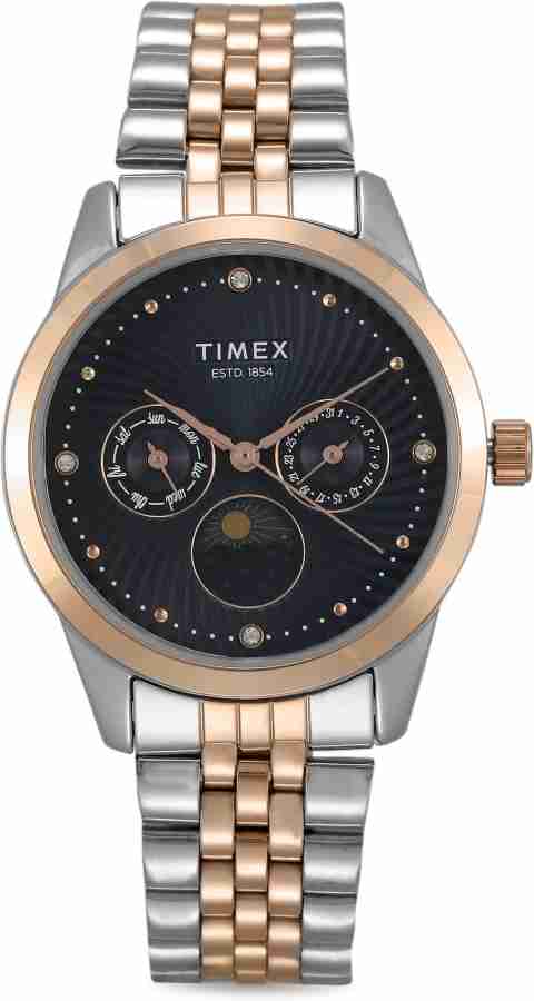 Timex women's hot sale moonphase watch