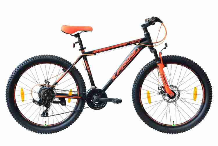 Frog Raptor Front Suspension Dual Disc Brake Bike For Adults Black Orange 26 T Mountain Cycle Price in India Buy Frog Raptor Front Suspension Dual Disc Brake Bike For Adults