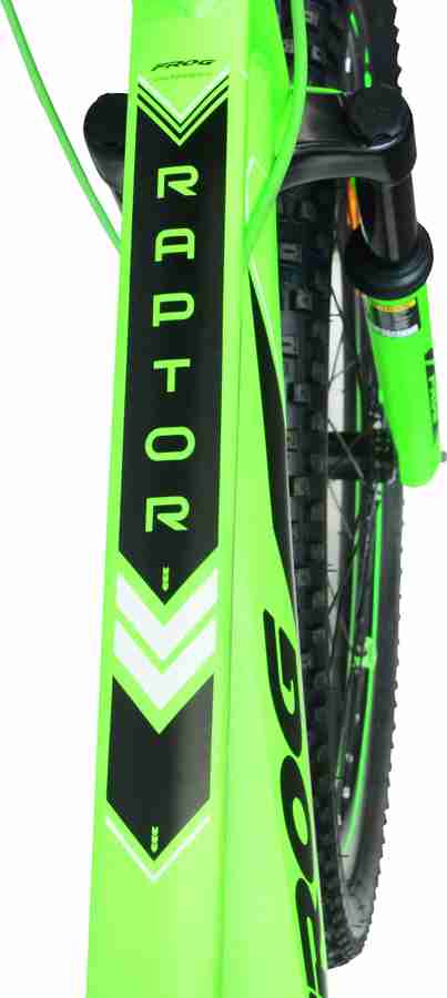 Frog Raptor Front Suspension Dual Disc Brake Bike For Adults Black Green 26 T Mountain Cycle Price in India Buy Frog Raptor Front Suspension Dual Disc Brake Bike For Adults