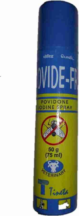 POVID ONE IODINE Antiseptic Iodine Spray For Dogs 75 ml Pet First Aid Kit