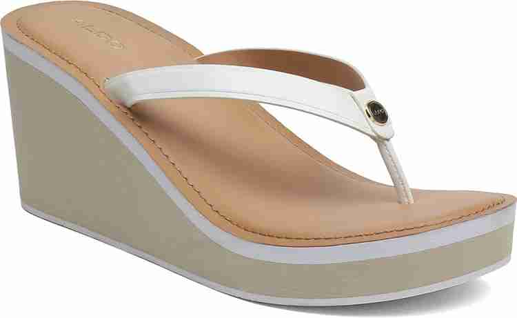 Aldo white online wedges