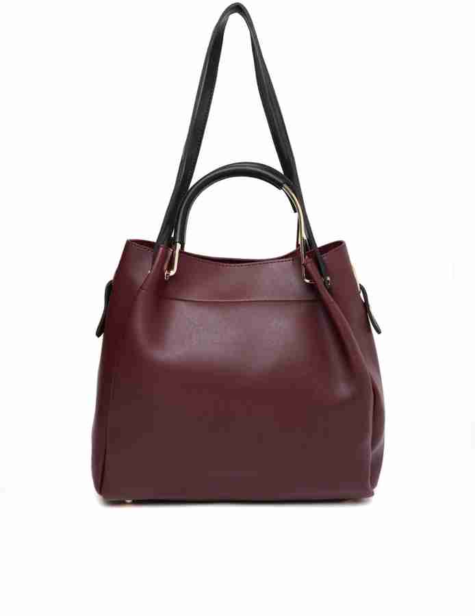 Dressberry burgundy solid shoulder bag on sale