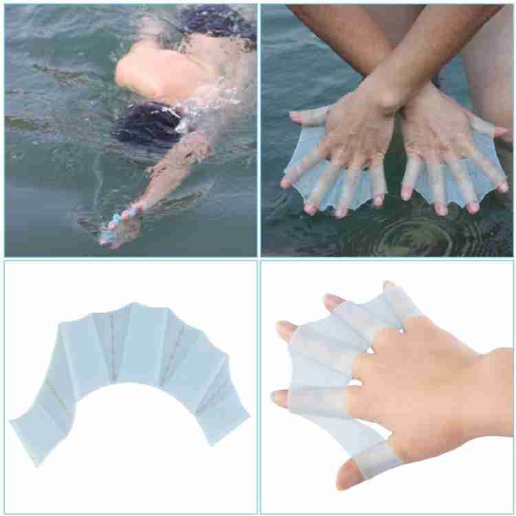 Swimming Paddles Training Adjustable Hand Webbed Gloves Pad Fins
