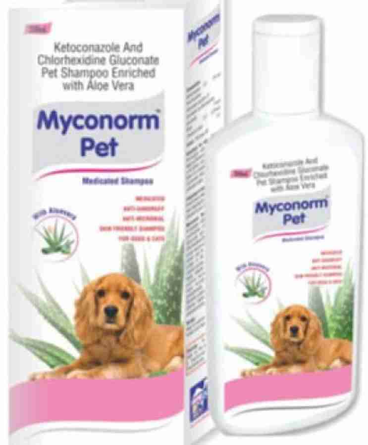 Myconorm Pet Myconorm Pet Shampoo to treat Prevent Ringworm Infection Caused By Microsporum Canis Other Fungal Infections Malassezia Dermatitis. Anti dandruff Anti parasitic Anti fungal Anti microbial...