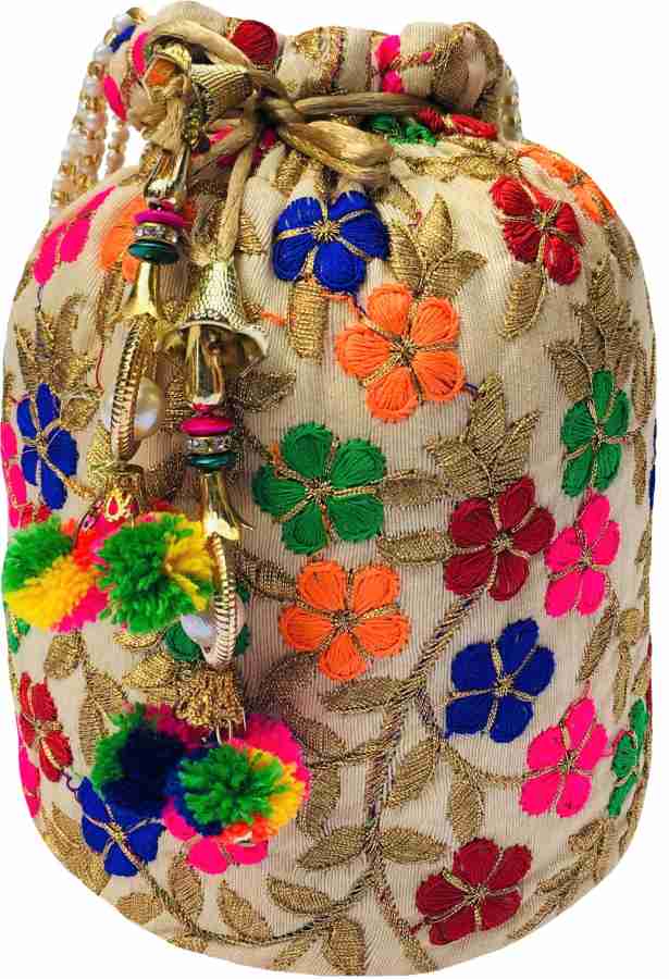 Women s Ethnic Rajasthani Silk Potli Bag Potli