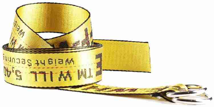 Off White Men Women Casual Yellow Synthetic Belt OFF Yellow