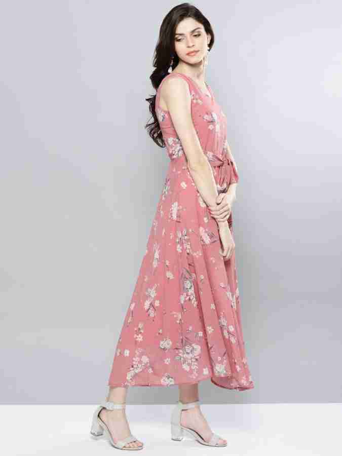 HARPA Women Maxi Pink Dress Buy HARPA Women Maxi Pink Dress Online at Best Prices in India Flipkart