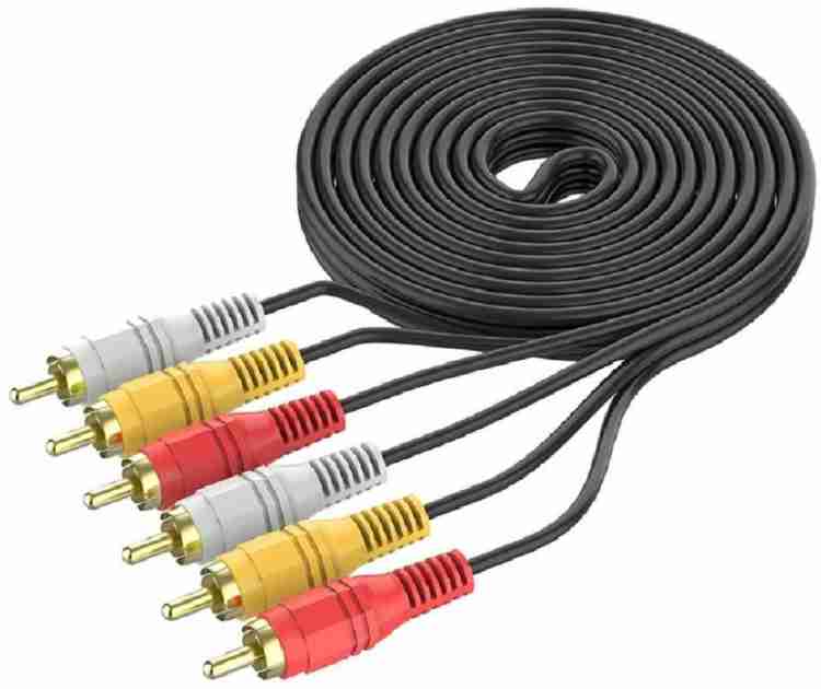 cable rca rca 3 m - AVLS Paris - cable RCA Cinch coudé