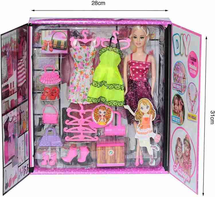 Makeup barbie shop doll set