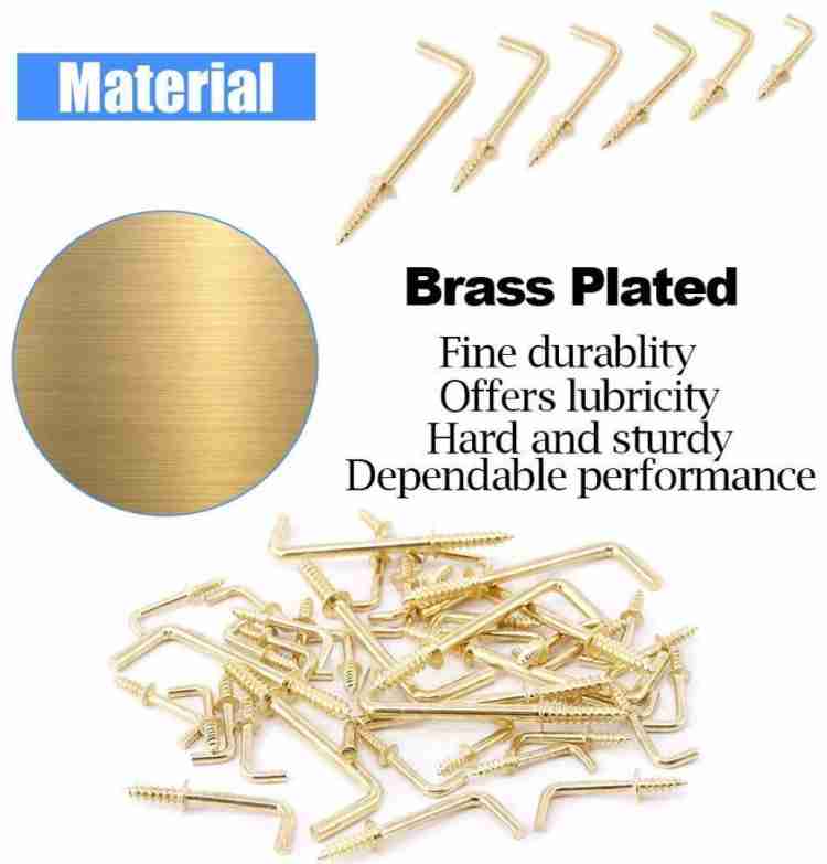 DIY Crafts 6 Different Sizes Brass Plated Square Hooks Lag Thread Handy  Hanging - 6 Different Sizes Brass Plated Square Hooks Lag Thread Handy  Hanging . shop for DIY Crafts products in India.