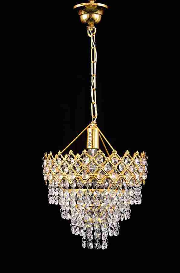 VAGalleryKing Golden Color Crystal Jhumar Hanging Light Ceiling Light Ceiling Lamp