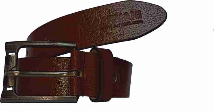 Giorgio Armani Men Casual Brown Genuine Leather Belt Tan Price in India Flipkart