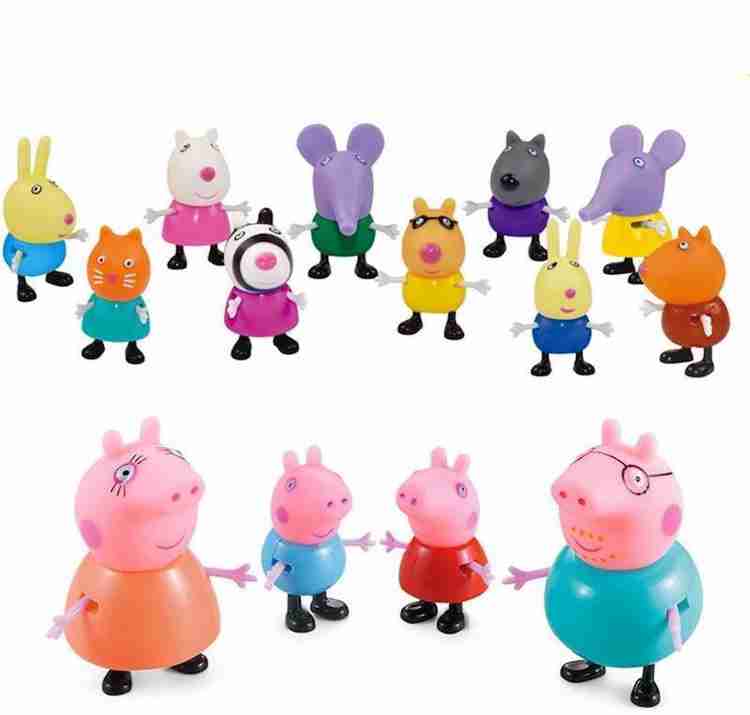 IDREAM Peppa Pig Family Friends Toy Set Pack of 14 Peppa