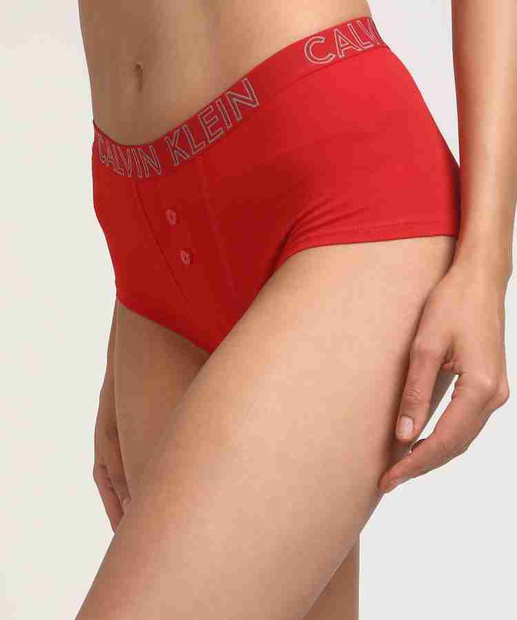 Calvin Klein Underwear Women Boy Short Red Panty - Buy Calvin Klein Underwear  Women Boy Short Red Panty Online at Best Prices in India