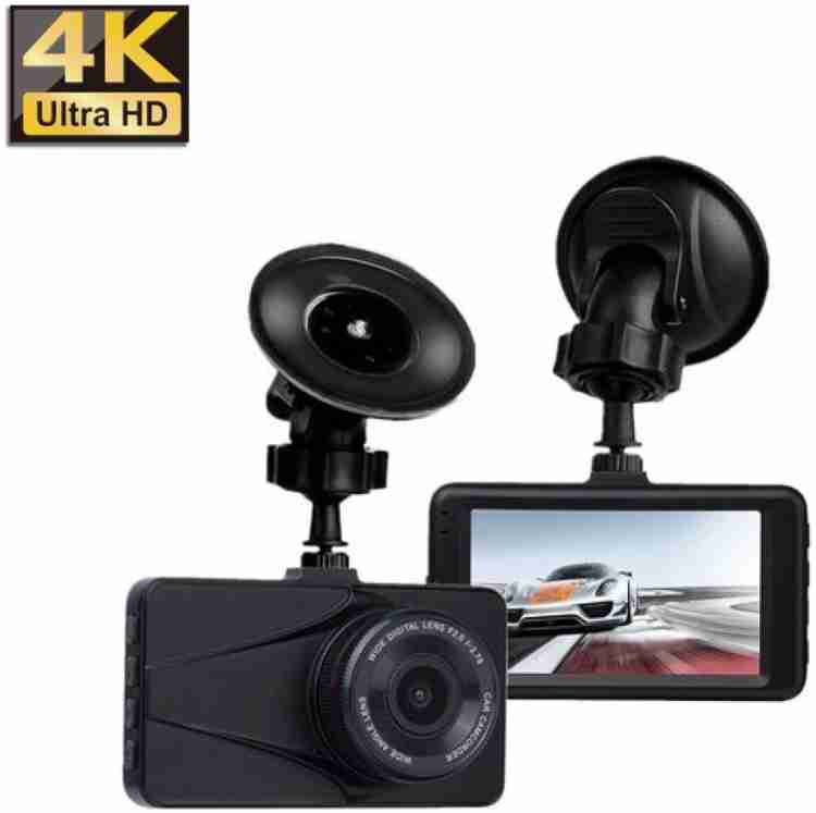 Techlife Solutions AUSEK AK-V1 4K UHD@30fps Dash Cam DVR Car Driving Recorder  3 LCD Screen 170Â°Wide Angle, Night Vision , G-Sensor, WDR, Parking Monitor,  Loop Recording, Motion Detection and Dual lens Optional