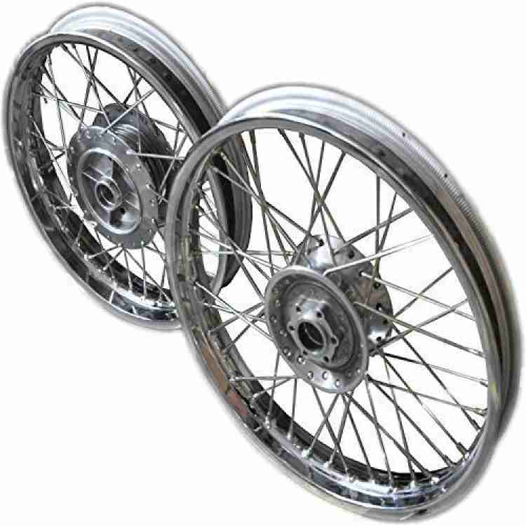 Bullet King 350 Bike Alloy Wheel 19 Front Rear Alloy Aluminium Royal Enfield Classic 350 Motorbike Tyre Rim Price in India Buy Bullet King 350 Bike Alloy Wheel 19 Front Rear