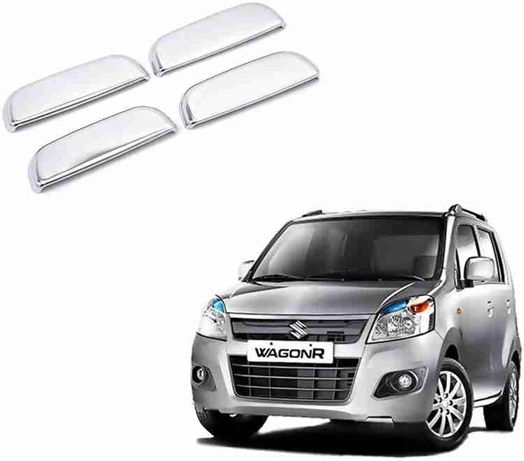 Adhvik Set Of 4pc Stylish Car Door Catch Handle Cover Chrome Finishing Silver Color Auto Accessories Suitable For Maruti Old WagonR Car Grab Handle Cover Price in India Buy Adhvik Set Of