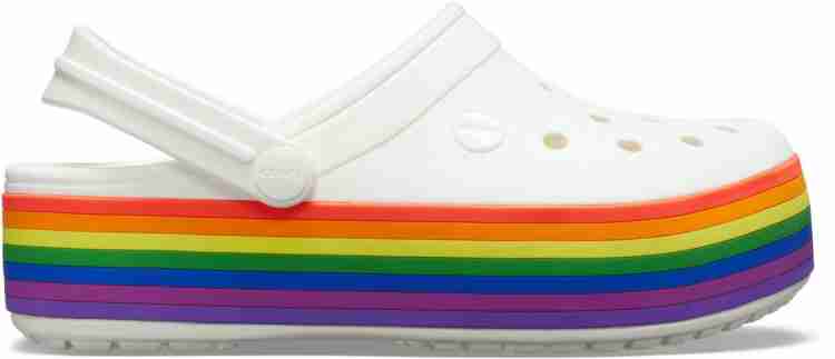 Womens deals rainbow crocs