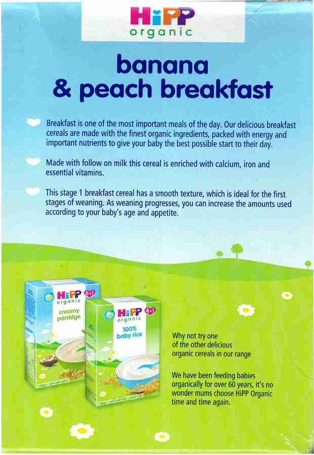 Hipp banana and peach breakfast clearance