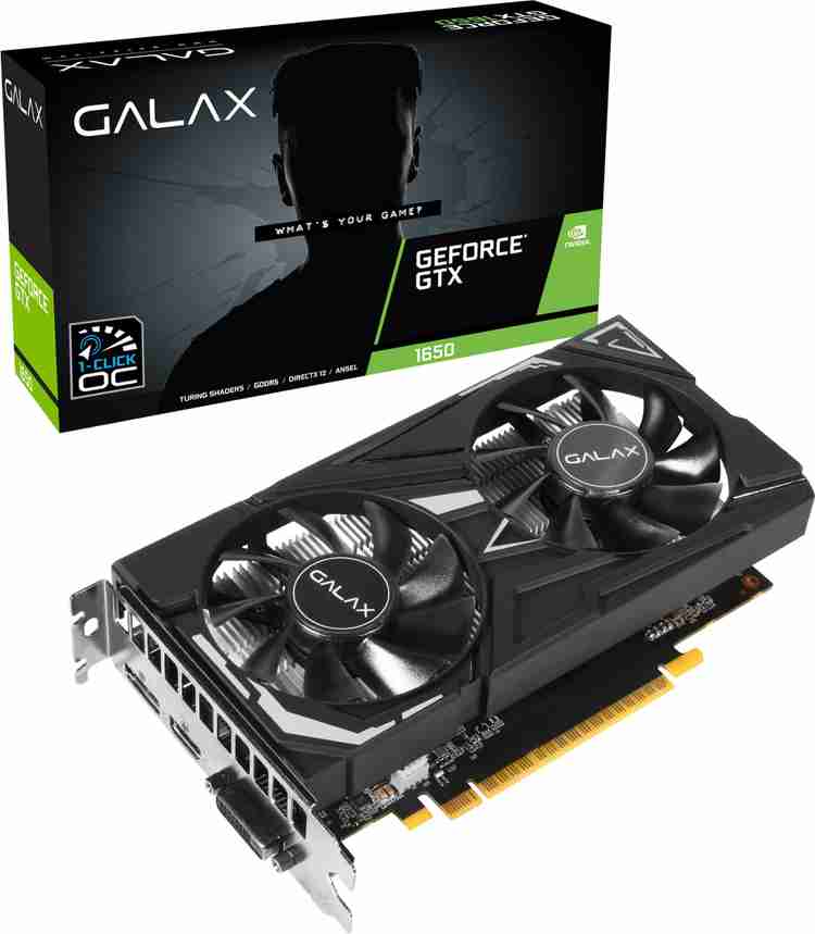 GALAX NVIDIA GTX1650 EX-1 CLICK OC 4 GB GDDR6 Graphics Card 