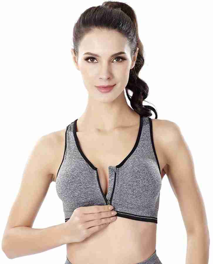 COMFORT LAYER by Bounce Control Running Bra Front Zipper Push Up  Compression Women Sports Lightly Padded Bra - Buy COMFORT LAYER by Bounce  Control Running Bra Front Zipper Push Up Compression Women