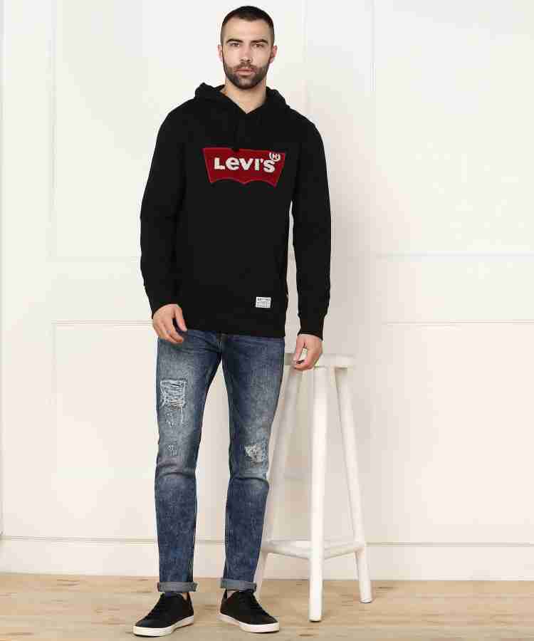 Levis black hoodie mens online