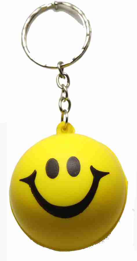 Smiley ball keychain outlet