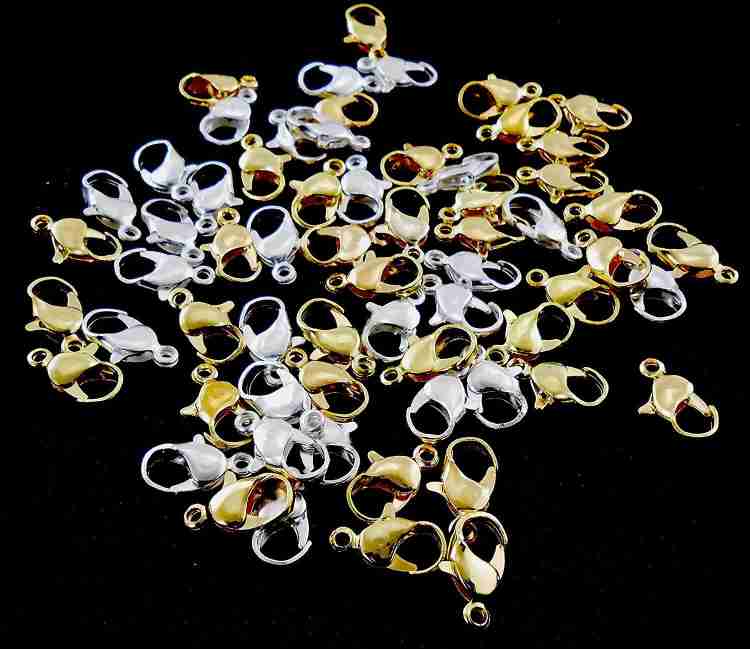 50pcs/lot Gold Silver Alloy Lobster Clasp Hooks for DIY Jewelry Making  Findings Necklace Bracelet Chain Jewelry Making Supplies 