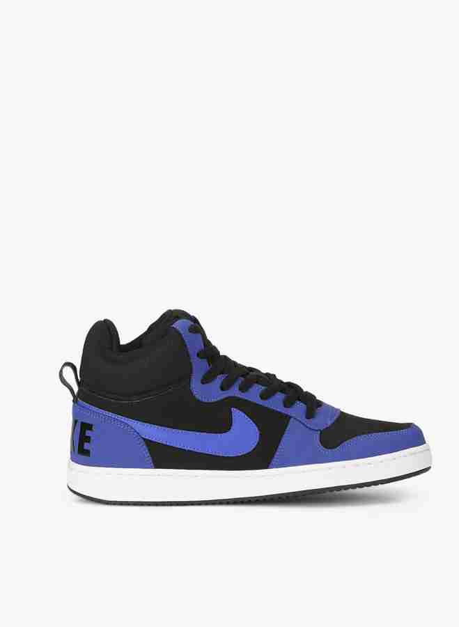 NIKE Men Blue Black Court Borough Mid Sneakers High Tops For Men