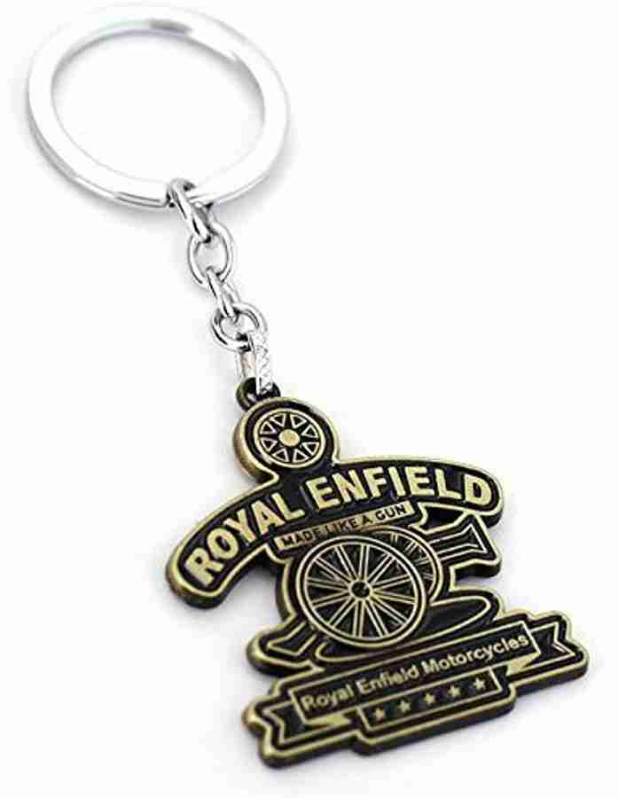 ROYAL ENFIELD Logo Metal keychain gold colour motorcycles RE Key Chain Price in India Buy ROYAL ENFIELD Logo Metal keychain gold colour motorcycles RE Key Chain online at Flipkart